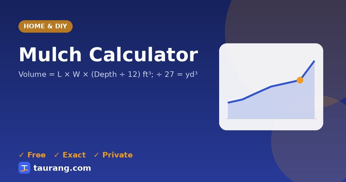 Mulch Calculator – free online home & diy tool illustration
