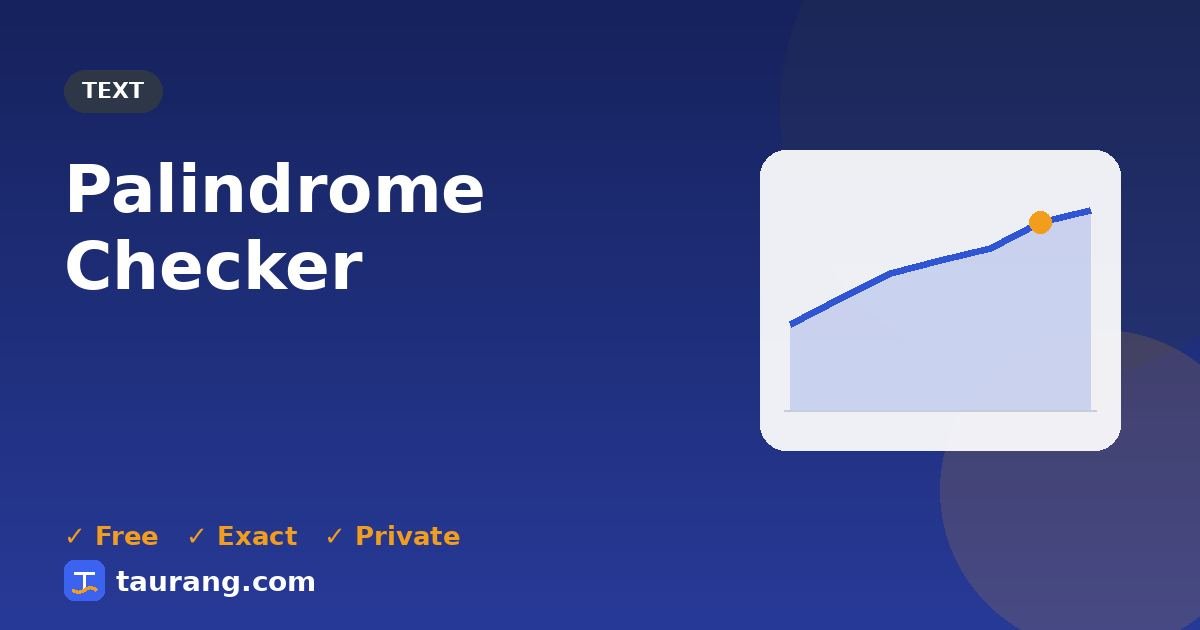 Palindrome Checker – free online text tool illustration