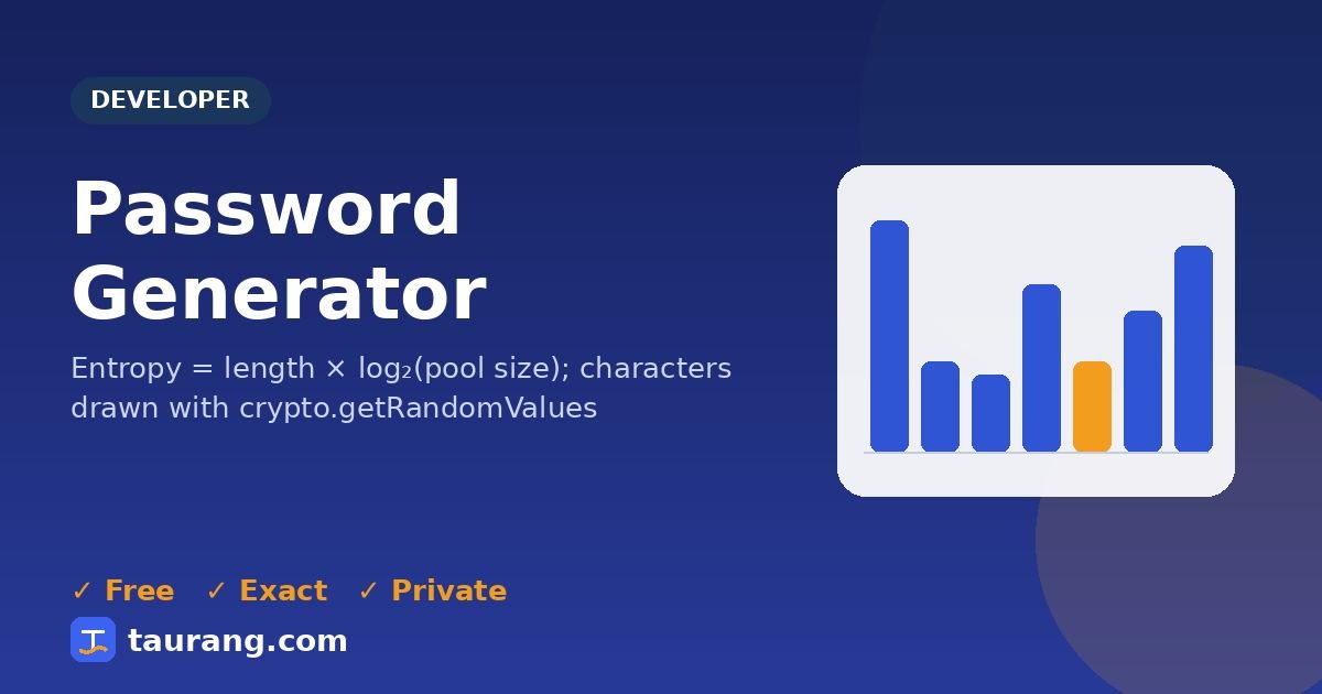 Password Generator – free online developer tool illustration