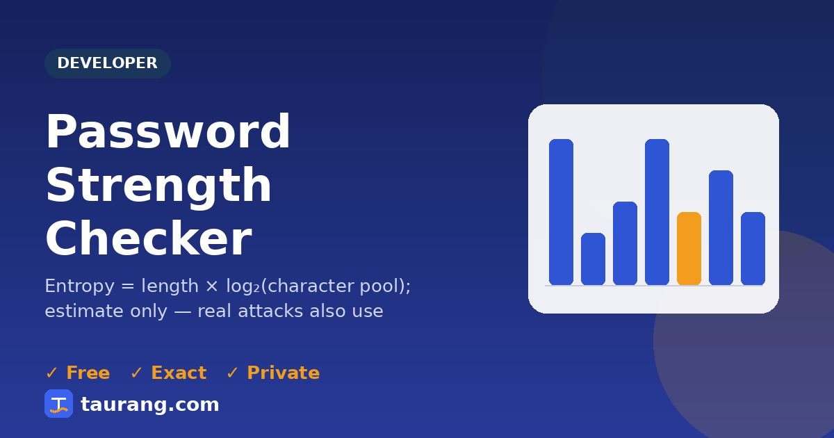 Password Strength Checker – free online developer tool illustration
