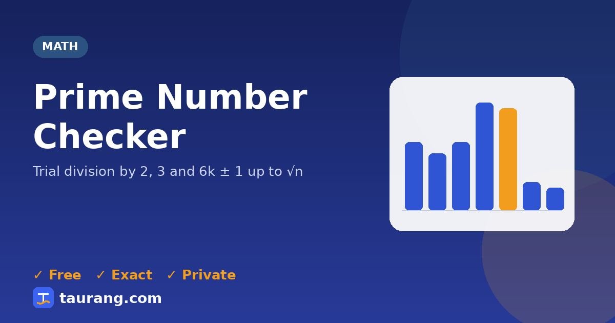 Prime Number Checker – free online math tool illustration