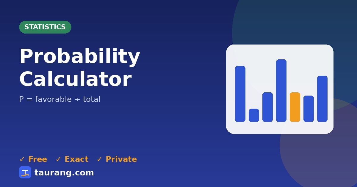 Probability Calculator – free online statistics tool illustration