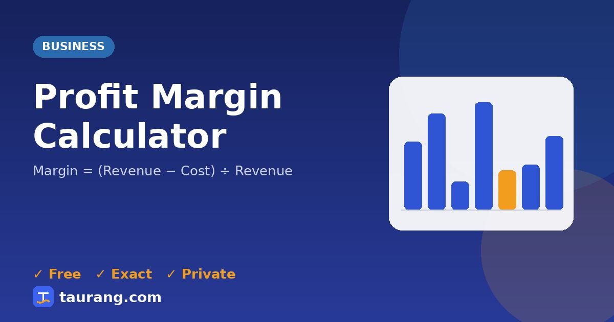 Profit Margin Calculator – free online business tool illustration