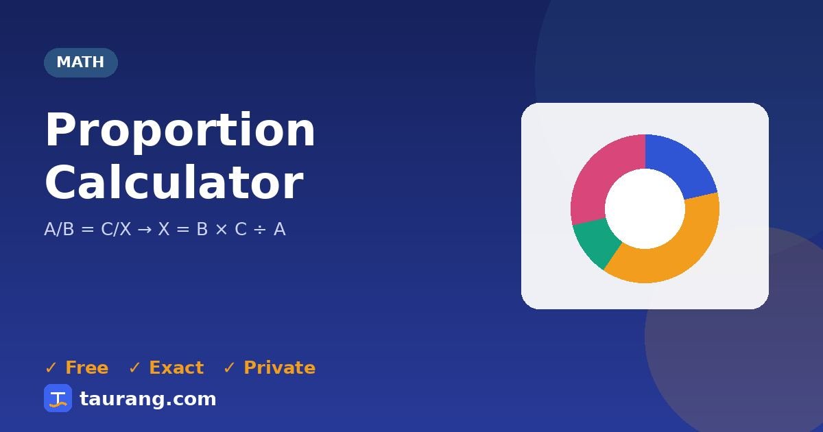 Proportion Calculator – free online math tool illustration