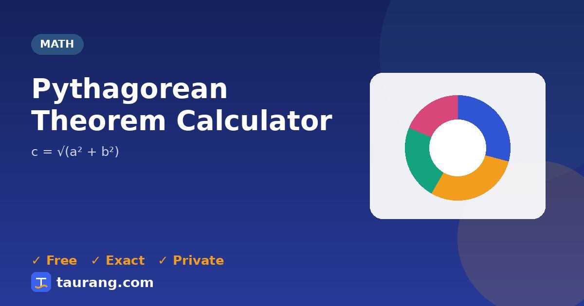 Pythagorean Theorem Calculator – free online math tool illustration