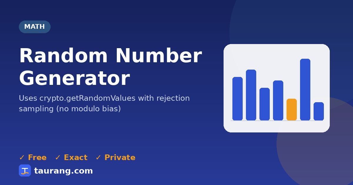 Random Number Generator – free online math tool illustration