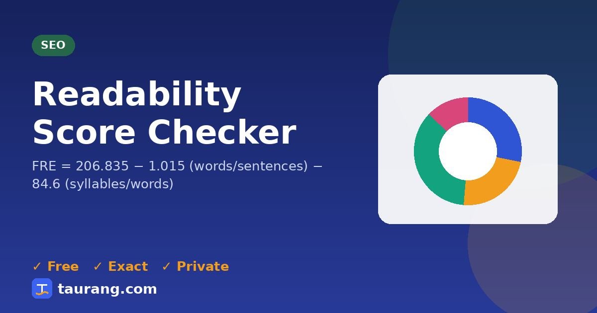 Readability Score Checker – free online seo tool illustration