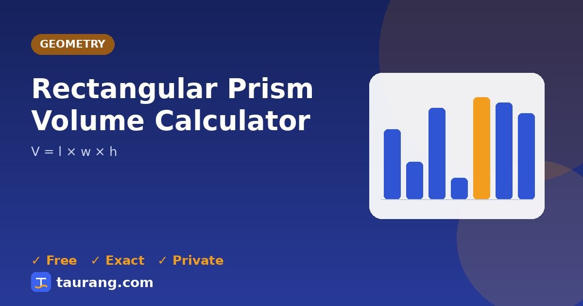 Rectangular Prism Volume Calculator – free online geometry tool illustration