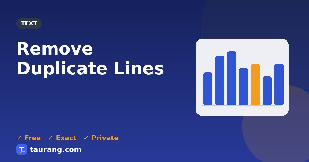 Remove Duplicate Lines – free online text tool illustration