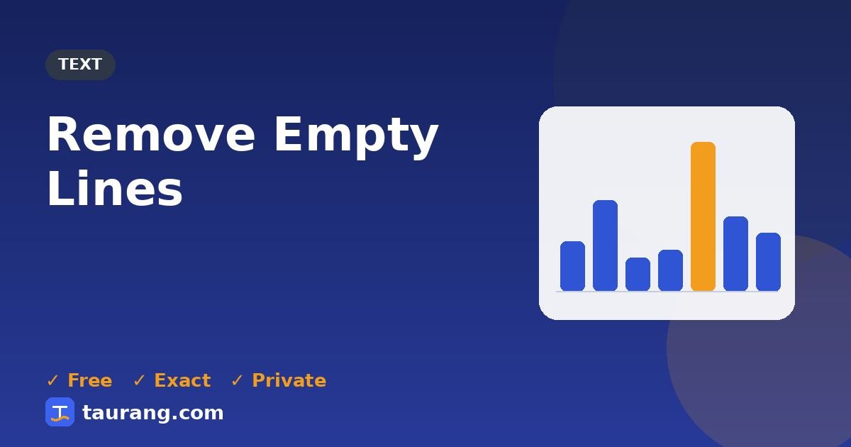 Remove Empty Lines – free online text tool illustration
