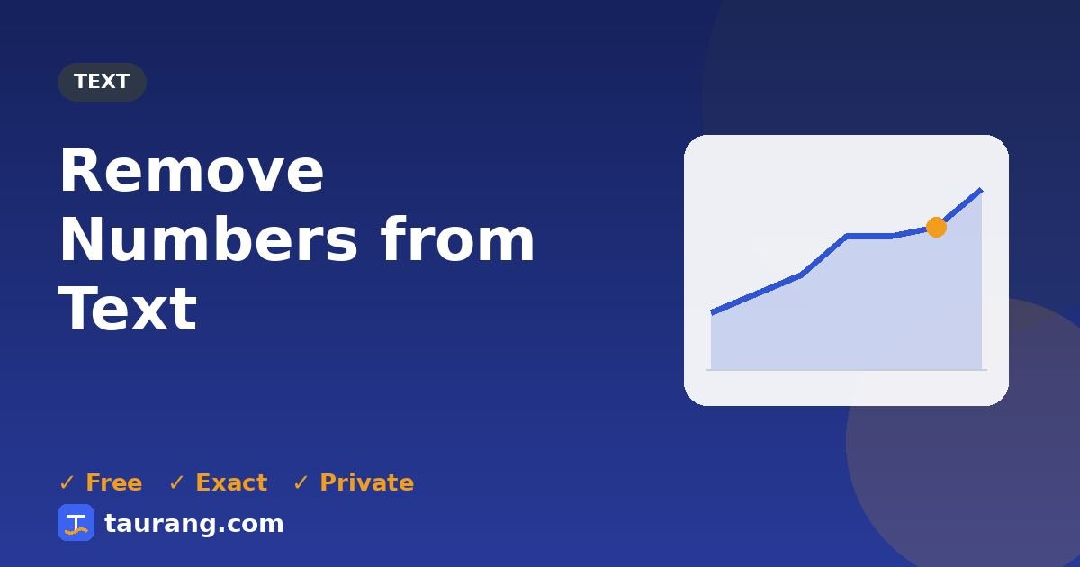 Remove Numbers from Text – free online text tool illustration