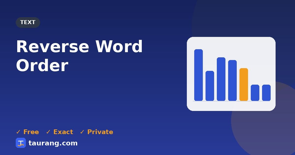 Reverse Word Order – free online text tool illustration