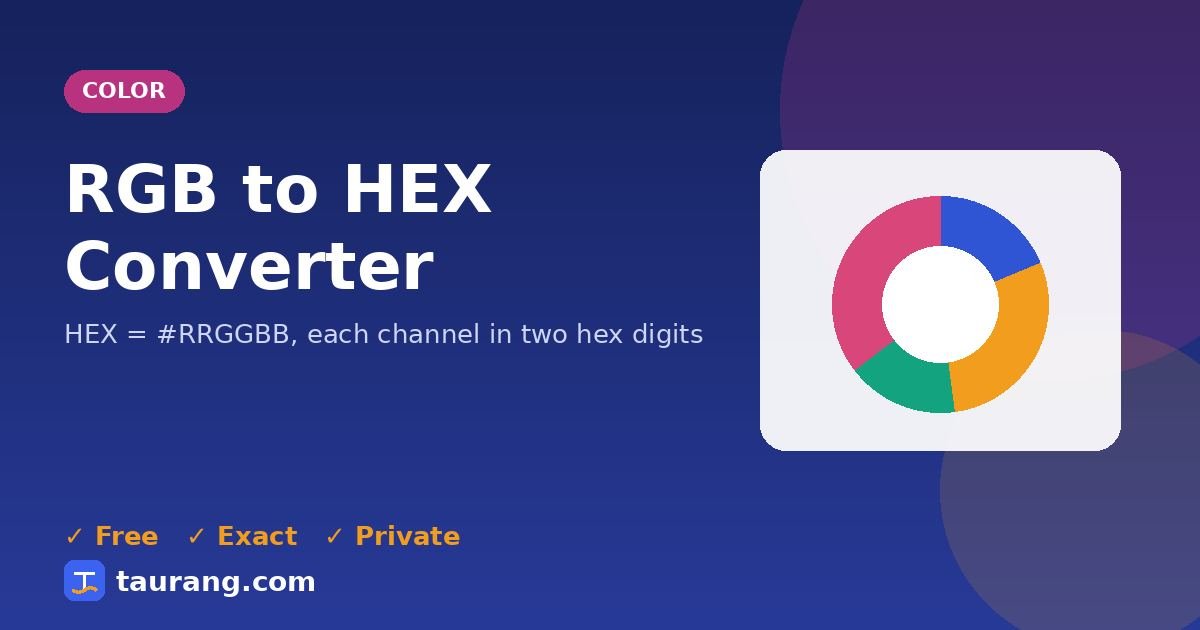 RGB to HEX Converter – free online color tool illustration