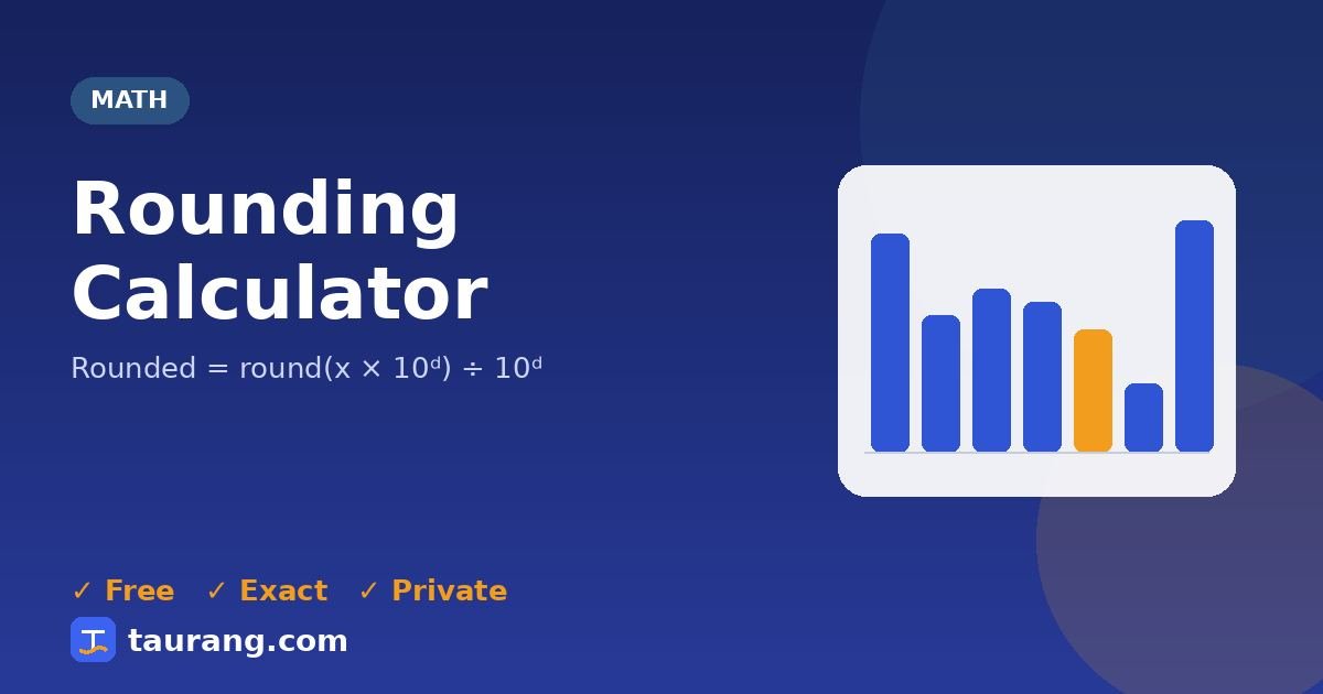 Rounding Calculator – free online math tool illustration