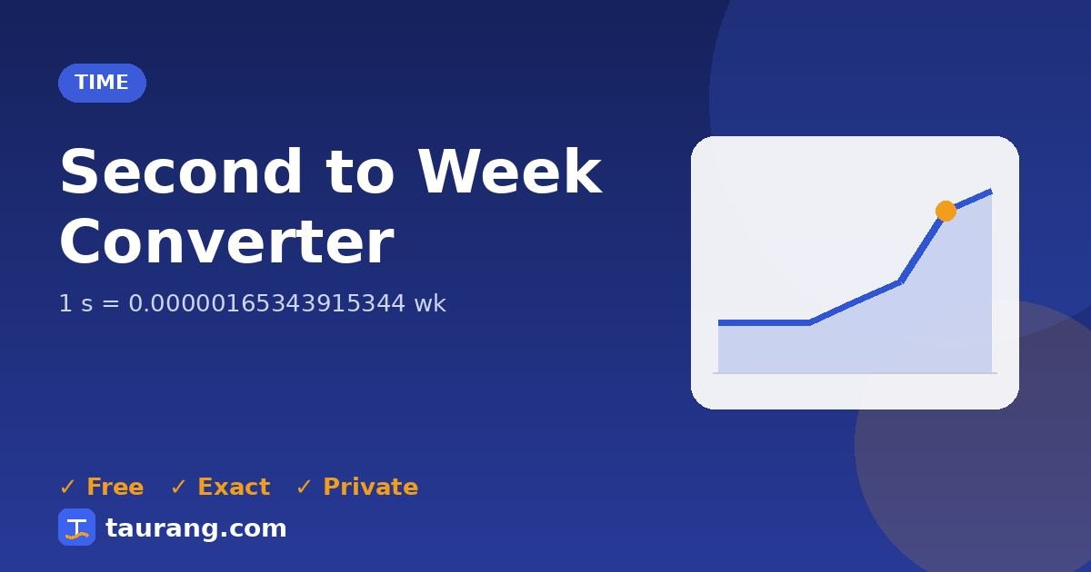 Second to Week conversion – s to wk formula illustration