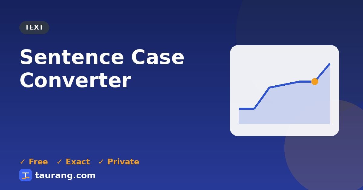 Sentence Case Converter – free online text tool illustration