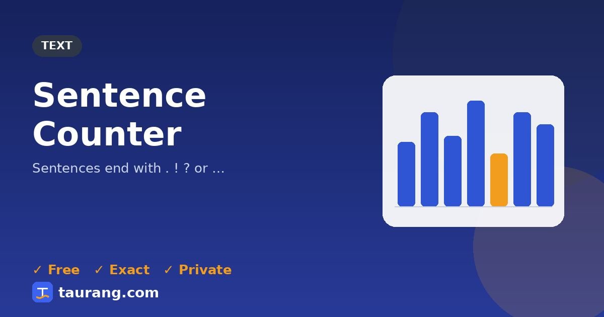 Sentence Counter – free online text tool illustration