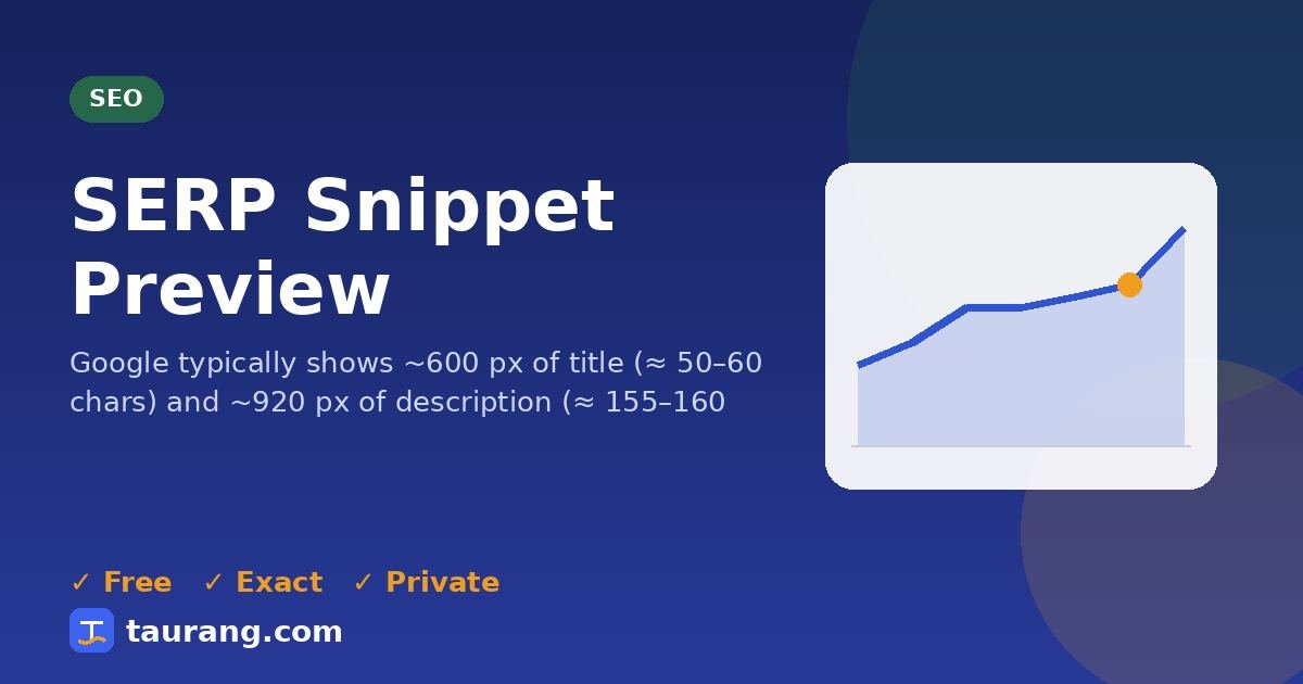 SERP Snippet Preview – free online seo tool illustration