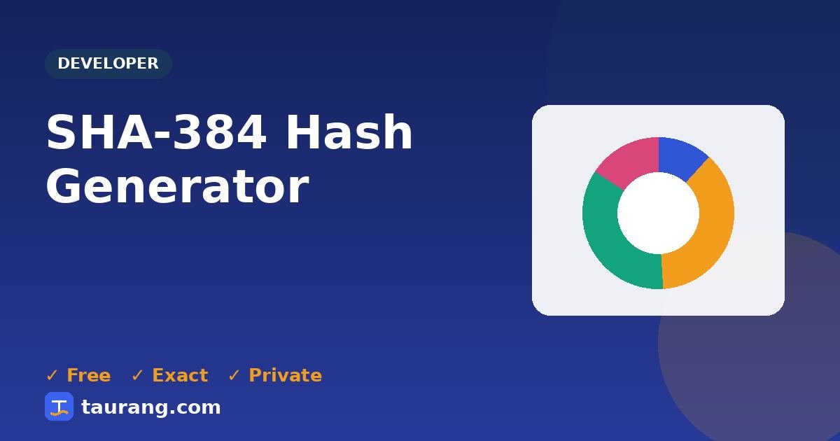 SHA-384 Hash Generator – free online developer tool illustration
