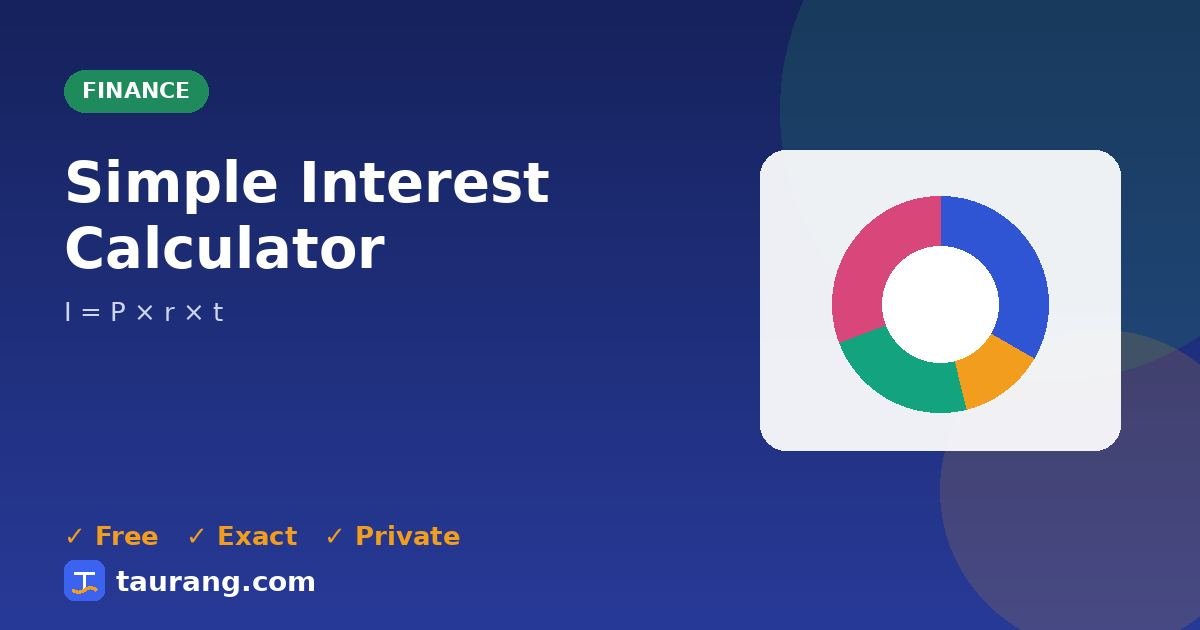 Simple Interest Calculator – free online finance tool illustration