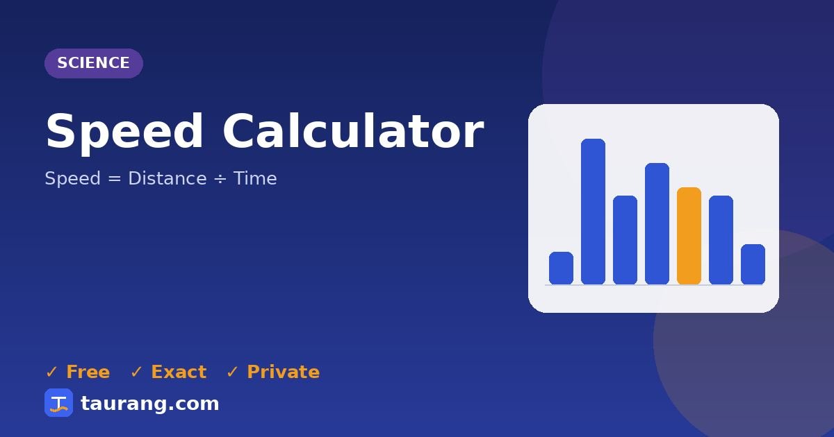 Speed Calculator – free online science tool illustration