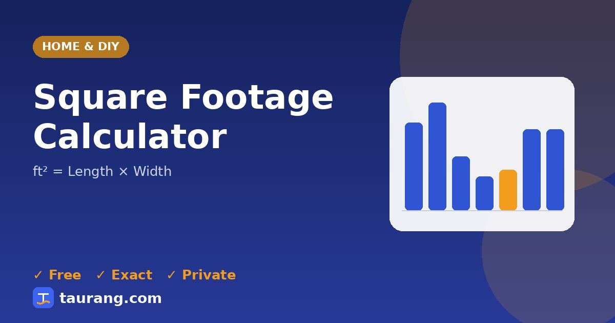 Square Footage Calculator – free online home & diy tool illustration