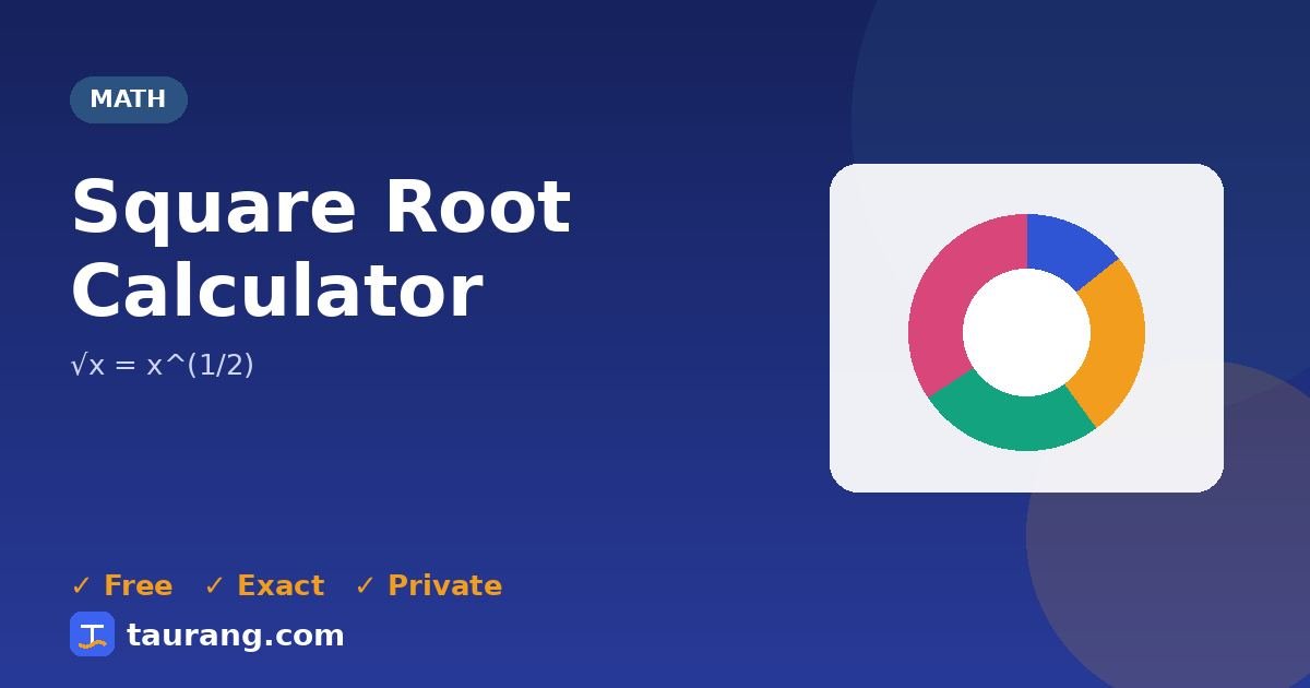 Square Root Calculator – free online math tool illustration