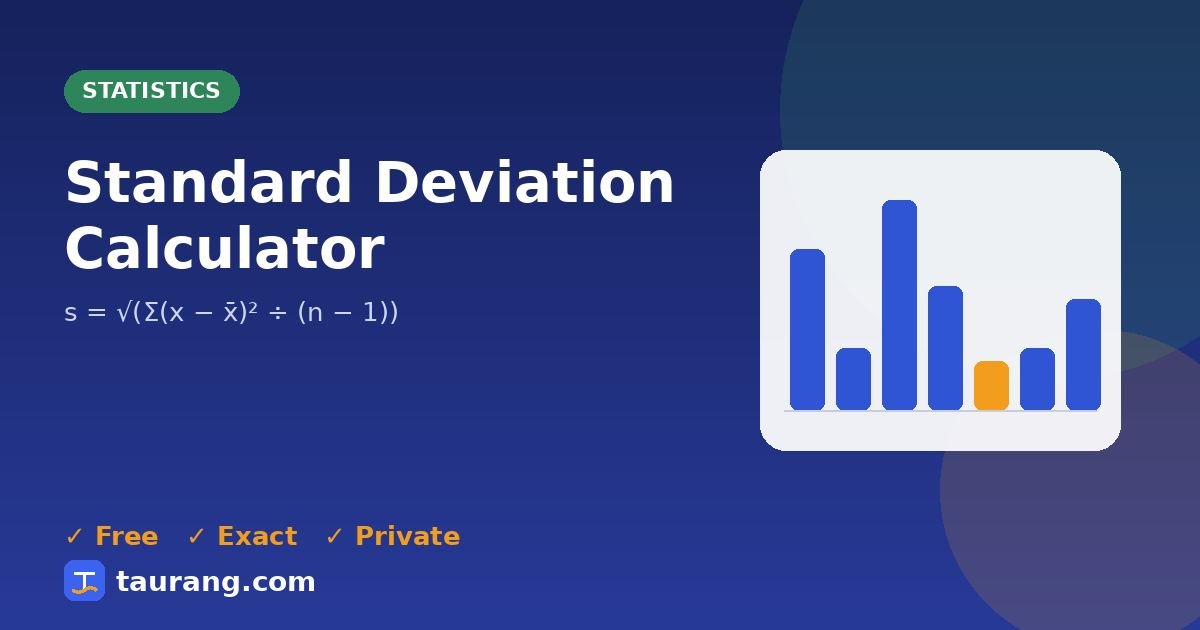 Standard Deviation Calculator – free online statistics tool illustration