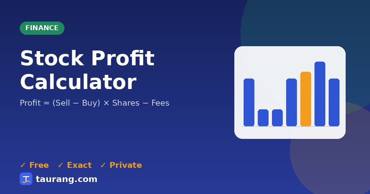 Stock Profit Calculator – free online finance tool illustration