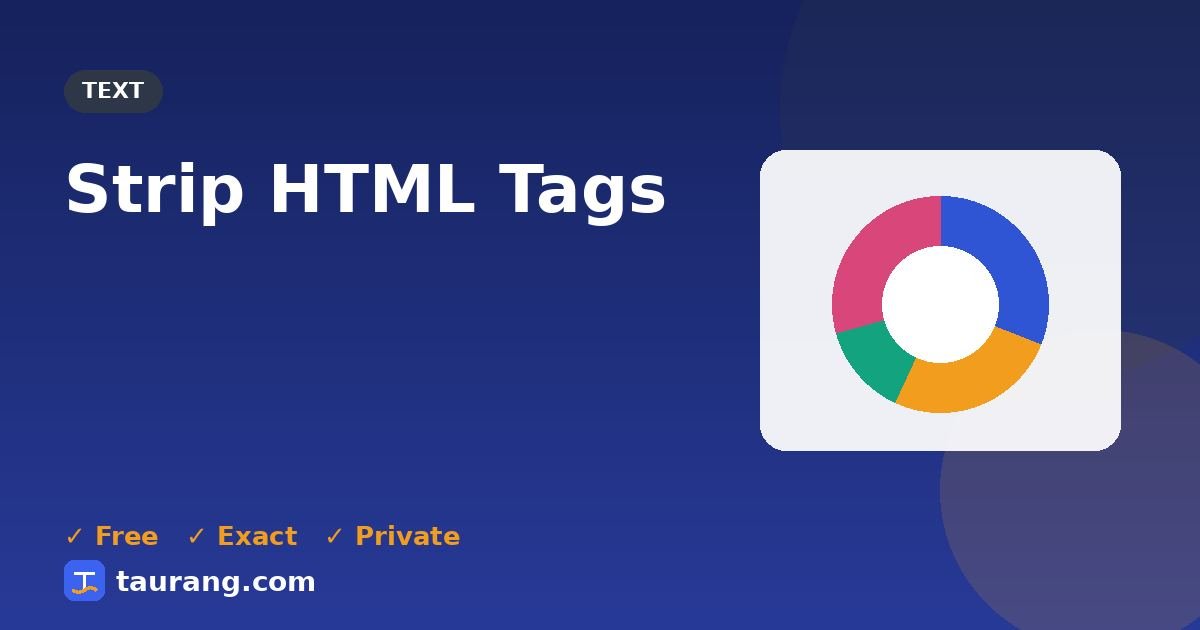 Strip HTML Tags – free online text tool illustration