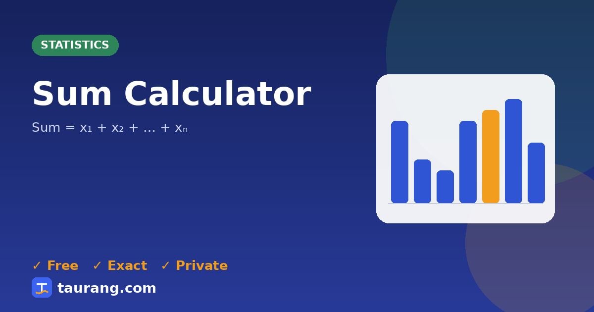 Sum Calculator – free online statistics tool illustration
