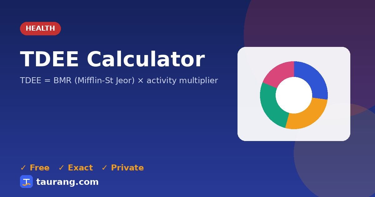 TDEE Calculator – free online health tool illustration
