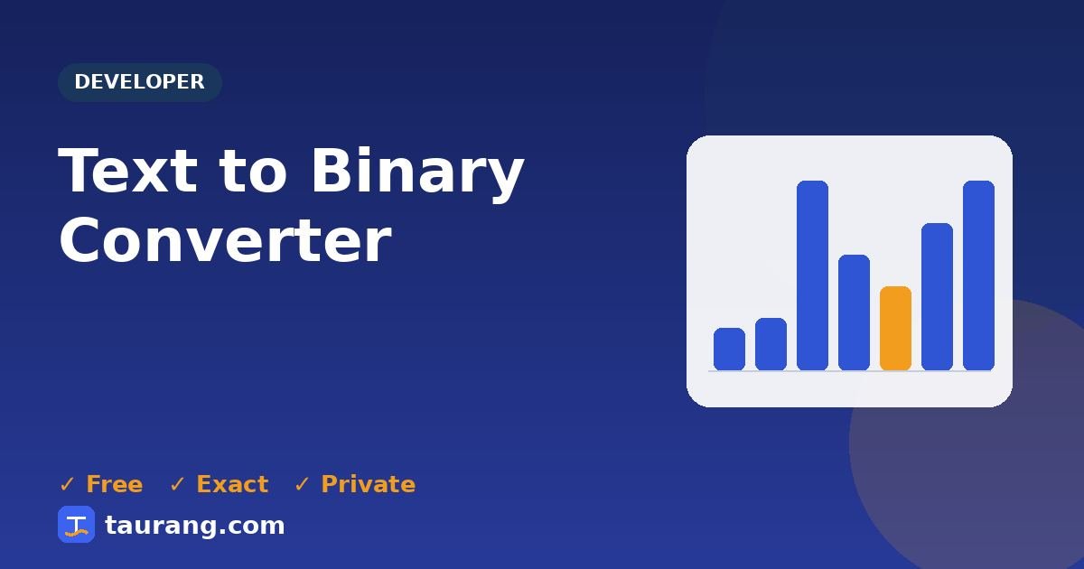 Text to Binary Converter – free online developer tool illustration