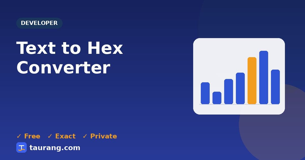 Text to Hex Converter – free online developer tool illustration