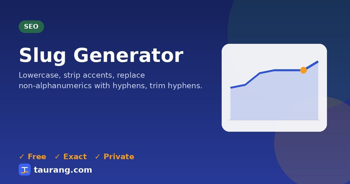 Slug Generator – free online seo tool illustration