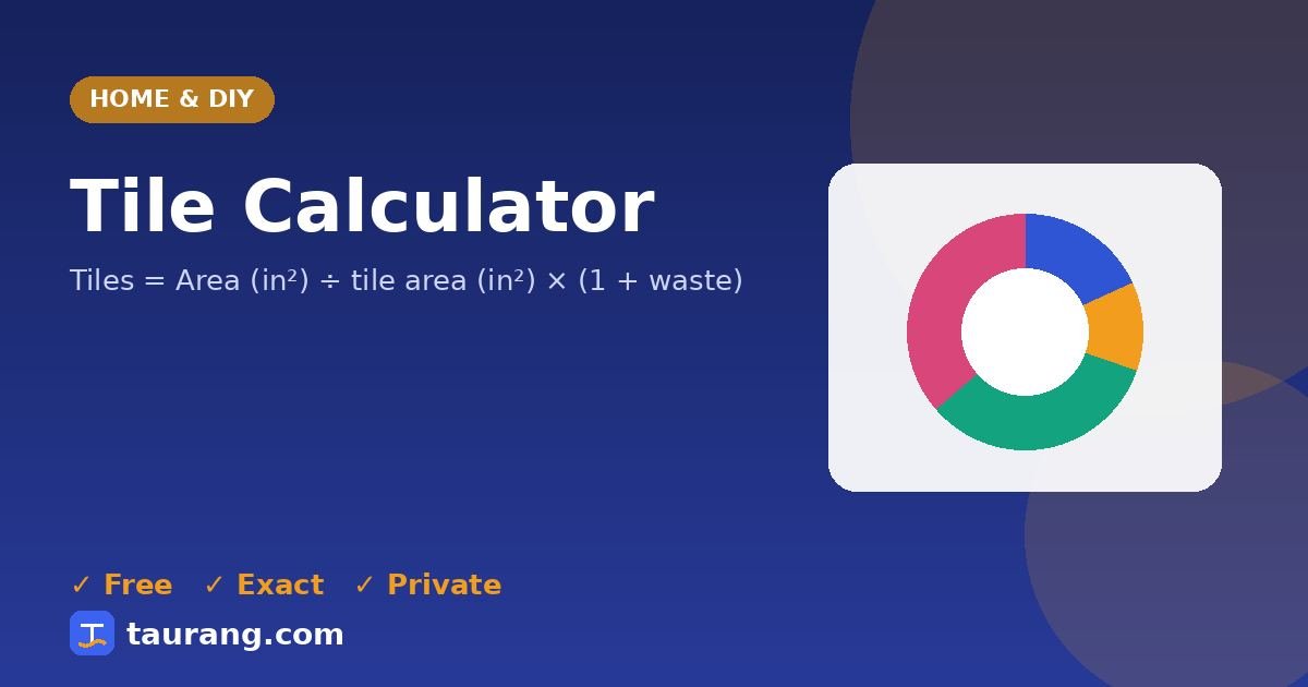 Tile Calculator – free online home & diy tool illustration