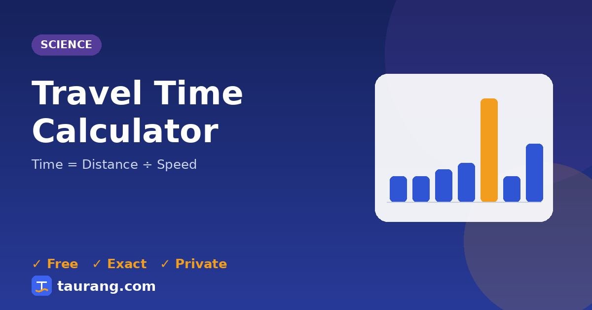 Travel Time Calculator – free online science tool illustration