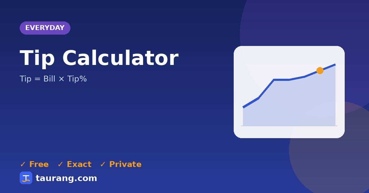 Tip Calculator – free online everyday tool illustration