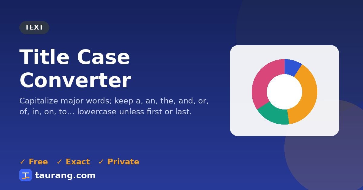 Title Case Converter – free online text tool illustration