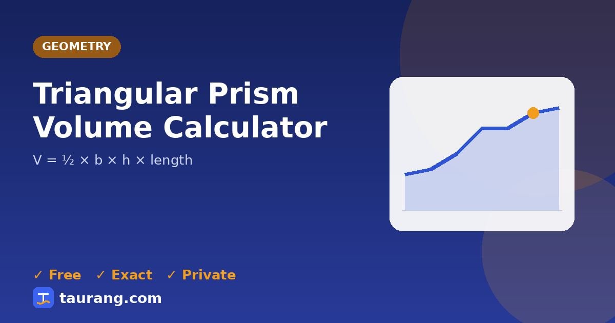 Triangular Prism Volume Calculator – free online geometry tool illustration