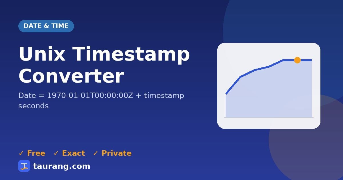 Unix Timestamp Converter – free online date & time tool illustration