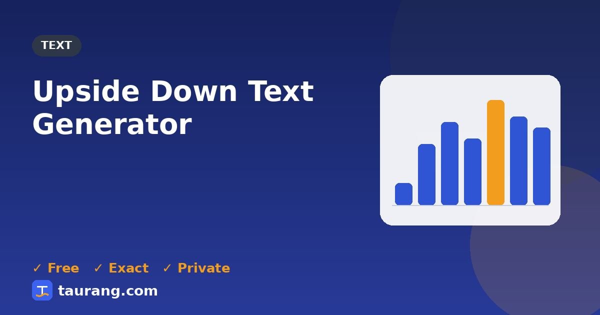Upside Down Text Generator – free online text tool illustration