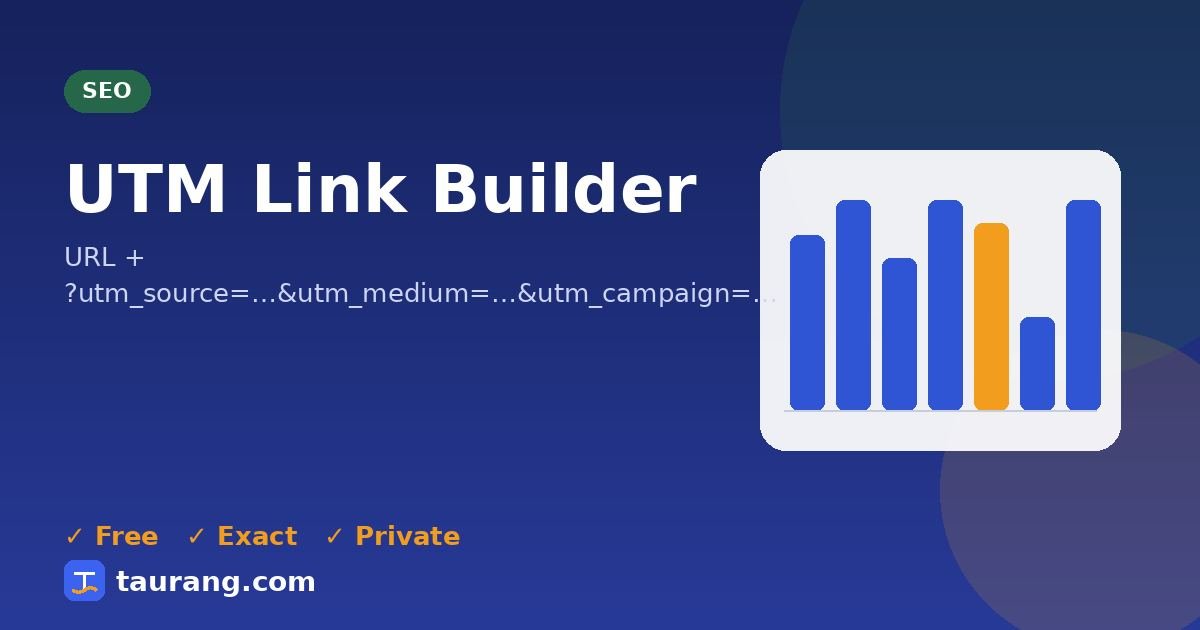 UTM Link Builder – free online seo tool illustration