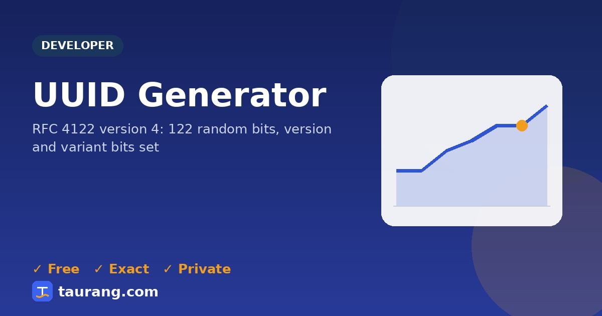 UUID Generator – free online developer tool illustration