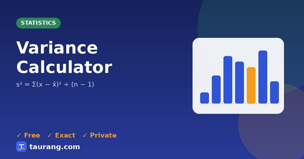 Variance Calculator – free online statistics tool illustration
