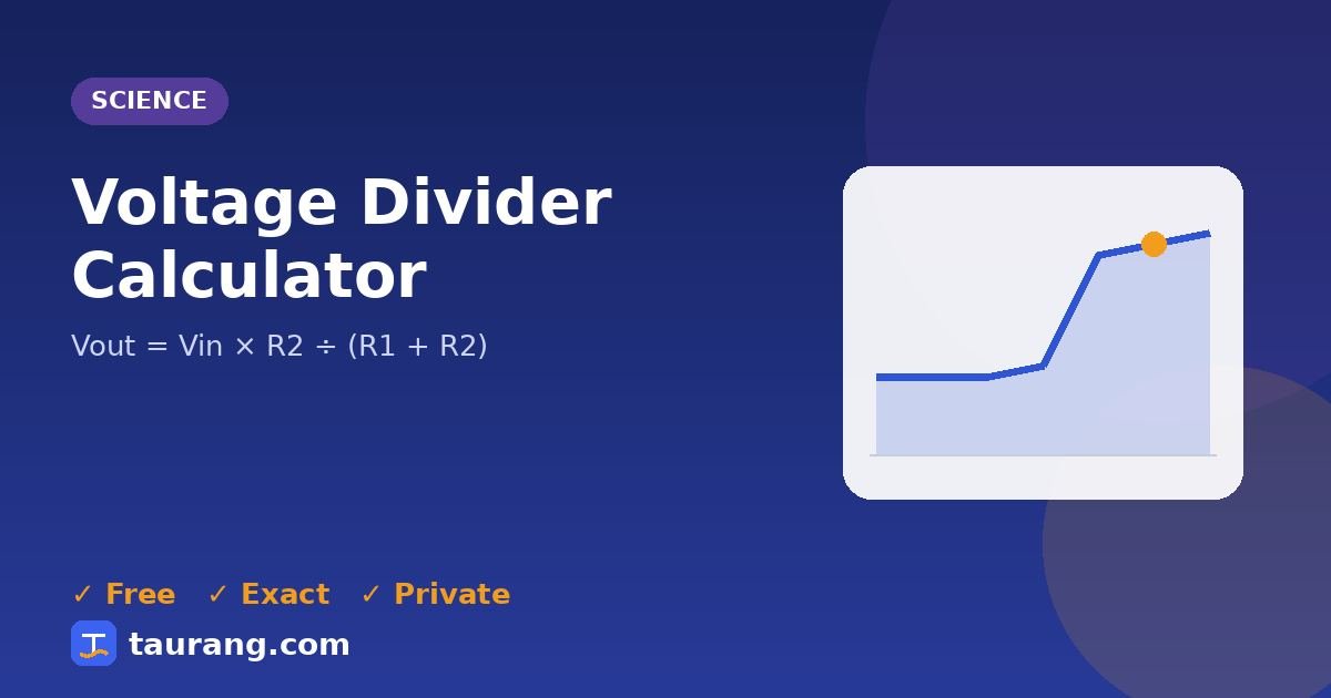 Voltage Divider Calculator – free online science tool illustration