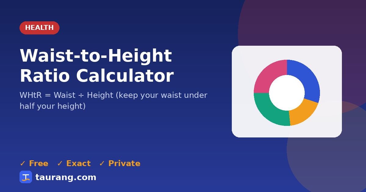 Waist-to-Height Ratio Calculator – free online health tool illustration