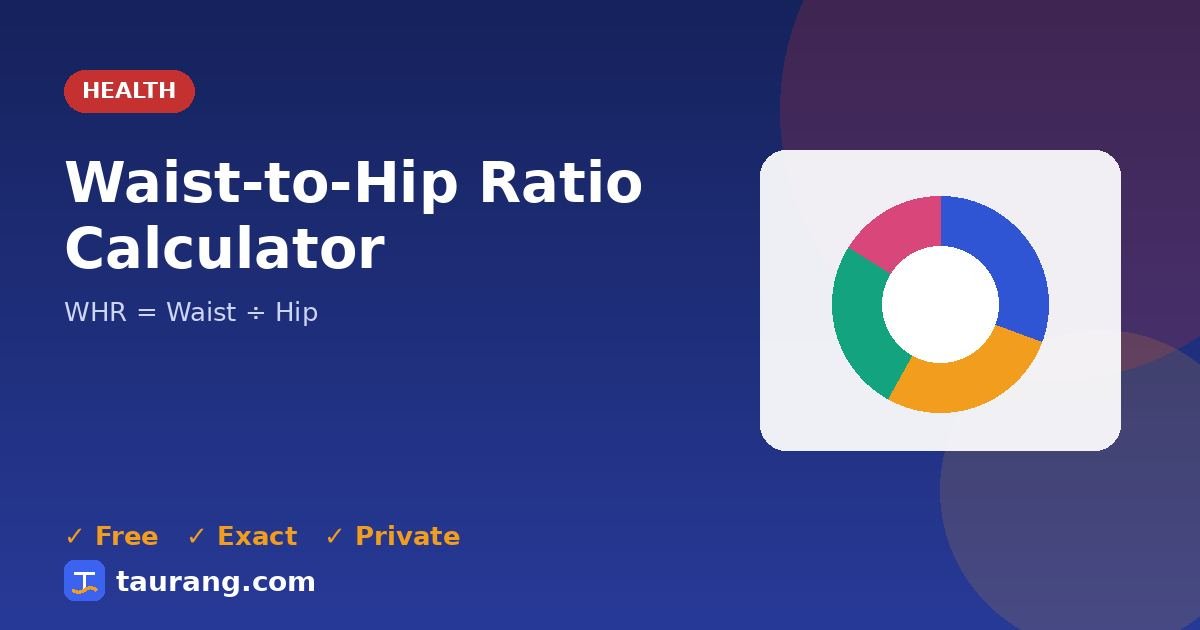 Waist-to-Hip Ratio Calculator – free online health tool illustration
