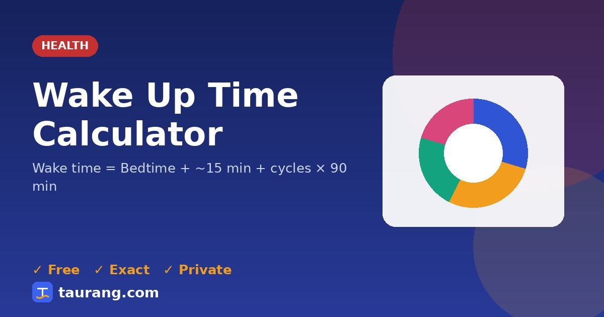 Wake Up Time Calculator – free online health tool illustration