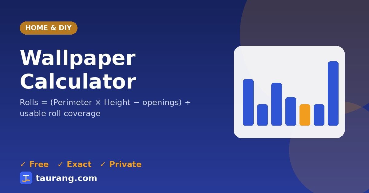 Wallpaper Calculator – free online home & diy tool illustration